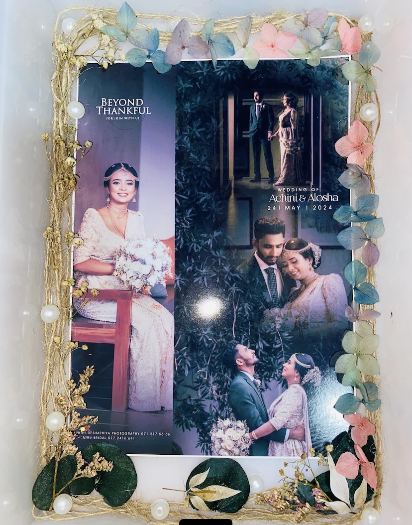 A personalized resin photo keepsake gift