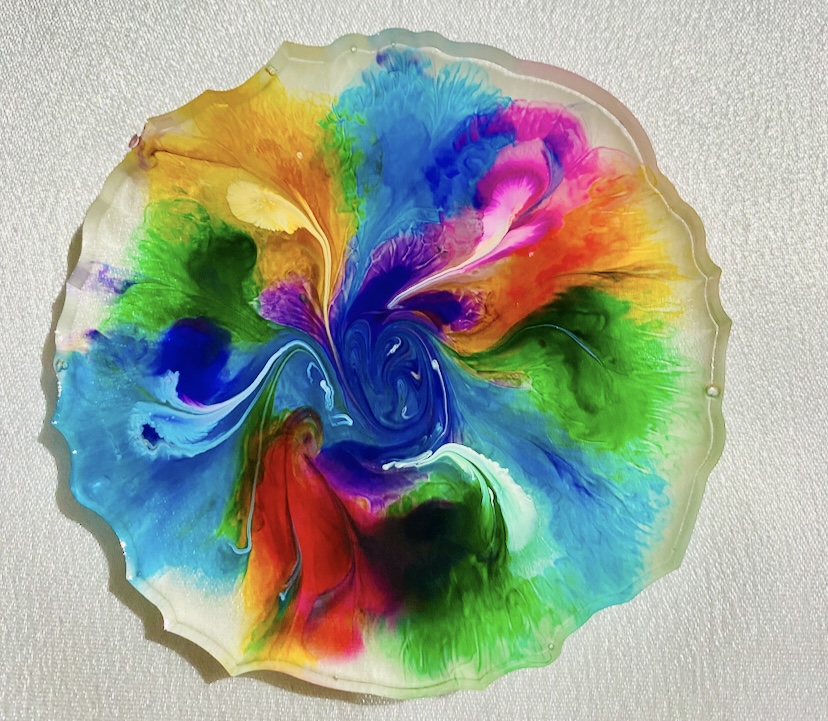 Abstract resin canvas — handcrafted resin art by Resin Gallery by Suu