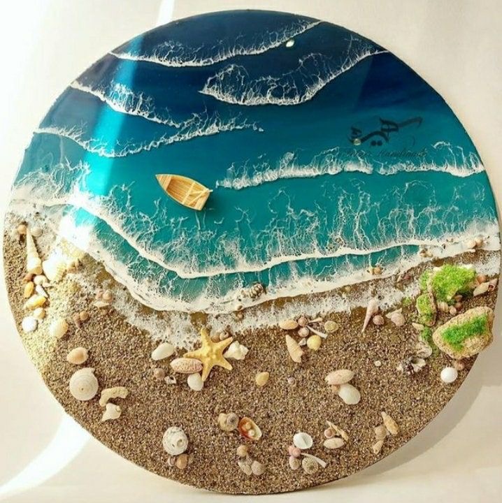 Ocean wave resin art — handcrafted resin art by Resin Gallery by Suu