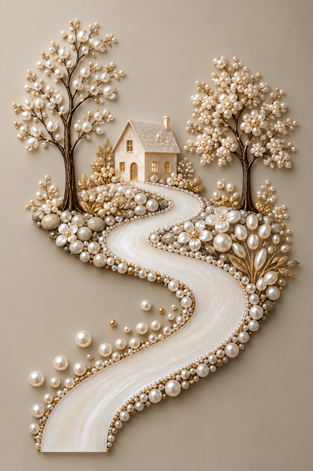 Pearl Pathway — Mixed Media Art — from TEXTURED ART, Resin Gallery by Suu