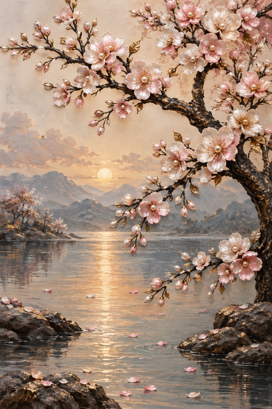 Cherry Blossom Dusk — Pearl Art — from PEARL ART, Resin Gallery by Suu